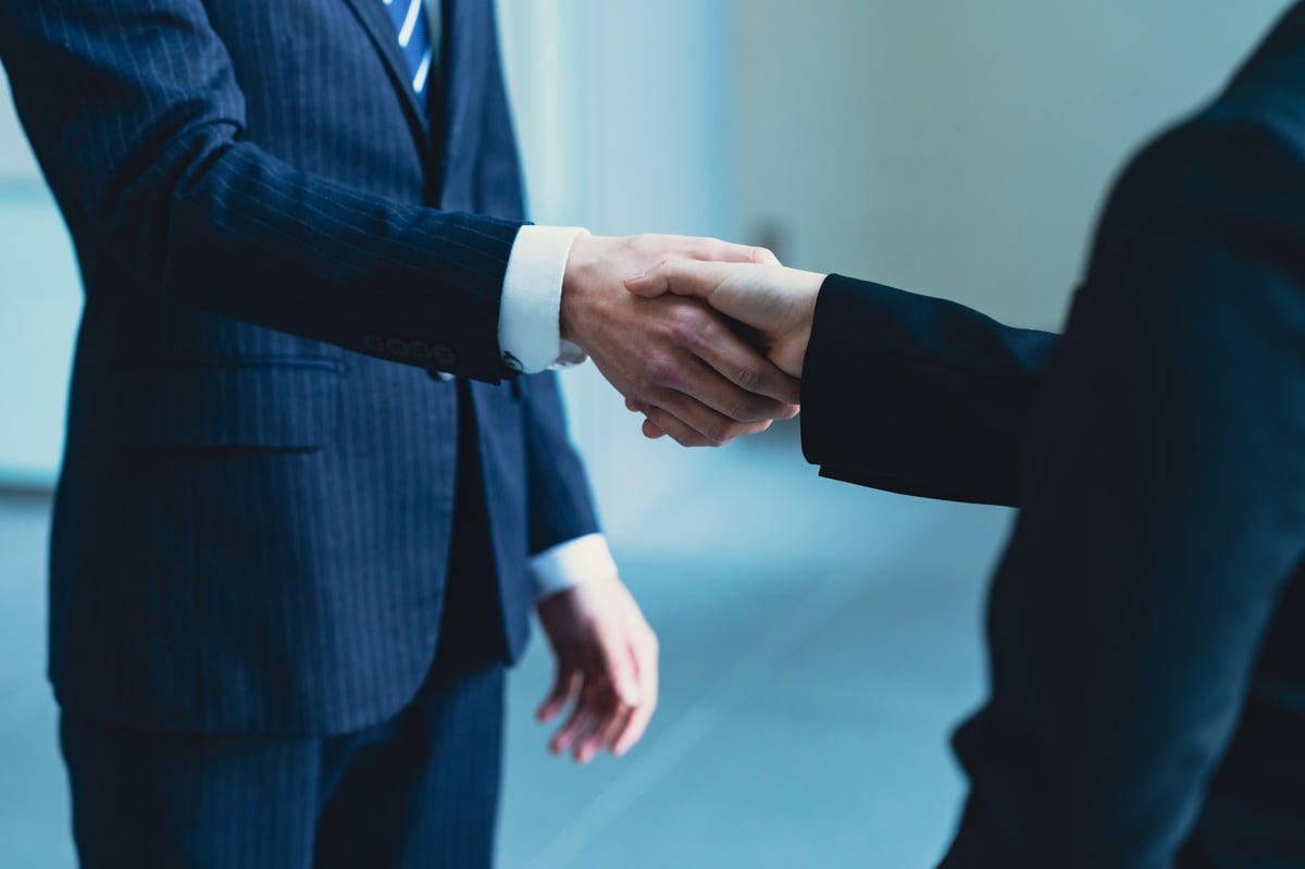 Businessmen shaking hands